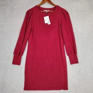 NWT Steve Madden women’s maroon ribbed sweater dress size large